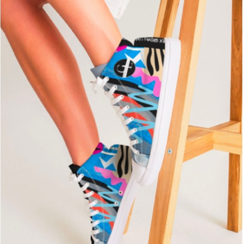 Colorful High-Top Sneakers